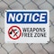 Signmission Weapon Free Zone OSHA Notice Sign, Plastic, 10in W x 7in L, 2PK OS-2PACK-NS-P-710-L-16889 - alternate 5